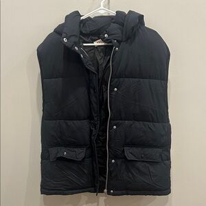 Free People Black Puffer Vest